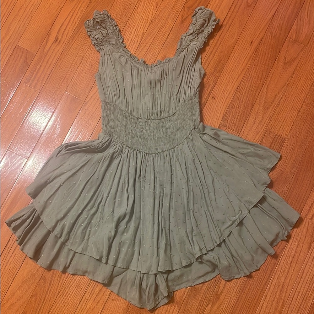Green Ruffled Urban Outfitters Dress
